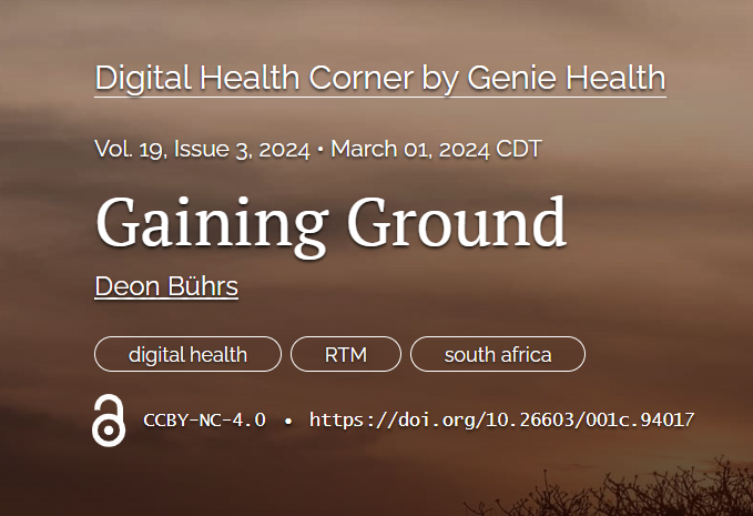 Gaining Ground IJSPT Digital Health Corner