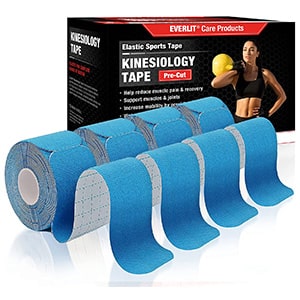 EVERLIT Pre-Cut Elastic Cotton Kinesiology Therapeutic Athletic Sports Tape